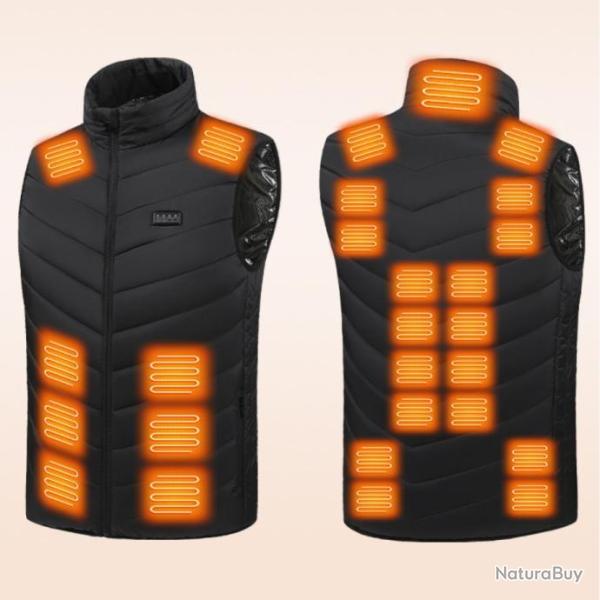 Veste chauffante d'hiver �lectrique pour homme Chasse Randonn�e Ski Sport Peche - 27 zones