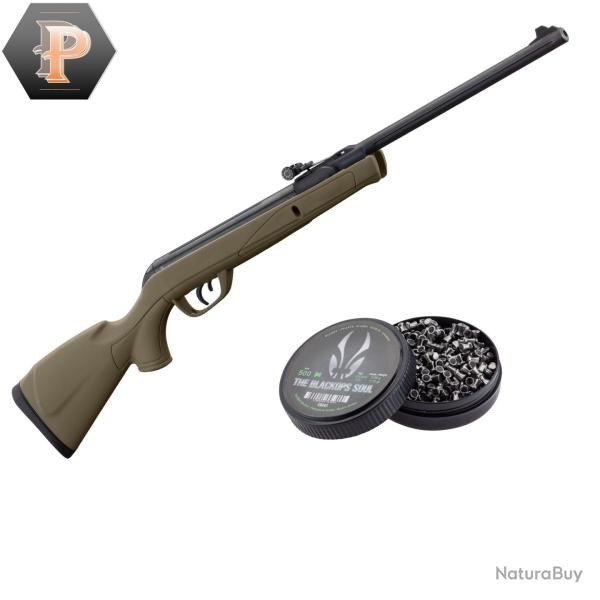 Carabine GAMO Delta Kaki synth�tique - 4.5mm - 7,5J + plombs