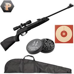 Carabine Gamo black shadow combo Synth&eacute;tique + lunette + plombs + cibles + fourreau