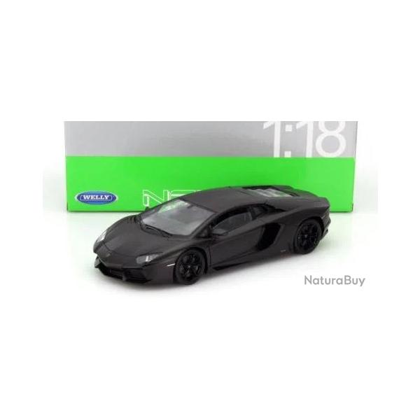 Lamborghini Aventador LP 700-4 noire de 2011 1/18 | Welly (0000 1497) - Miniature