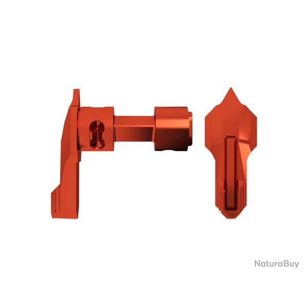 LEVIER/SELECTEUR DE SURETE/SECURITE DE TIR 45�/ 90� AMBIDEXTRE AR9/AR10/15 MIMTAC F35 Orange