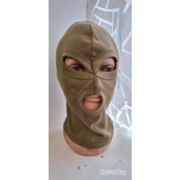 Cagoule 3 trous coton en Noir o� vert oliv