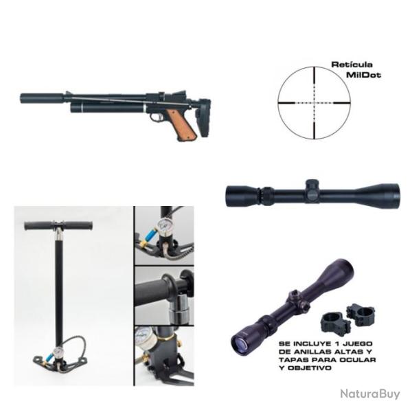 PACK-3 Pistolet PCP Snowpeak PP750L. R�gulateur , suppresseur int�gr�s. Calibre 5,5 mm 14 Joules.