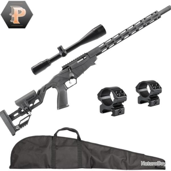 Pack Sniper !Carabine Ruger pr�cision RimFire cal.22LR + Lunette 6-24x42 + Collier Hawke + Fourreau