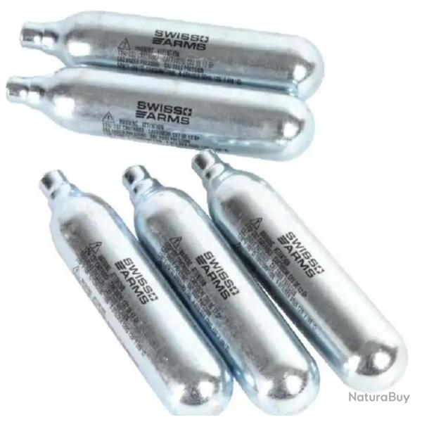 Lot de 5 Cartouches CO2 12gr Swiss Arms
