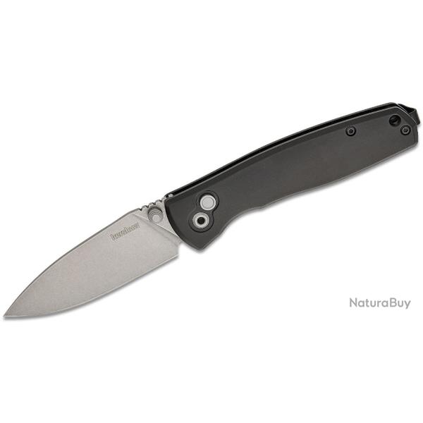Couteau Kershaw Kindred Lame Acier D2 Manche Aluminium Noir Button Lock KVT Clip KS2053