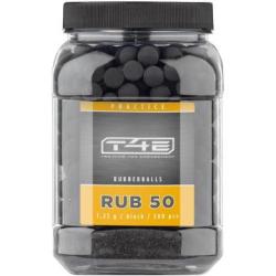 500 Balles caoutchouc T4E Cal.50 Rubberball noire mat