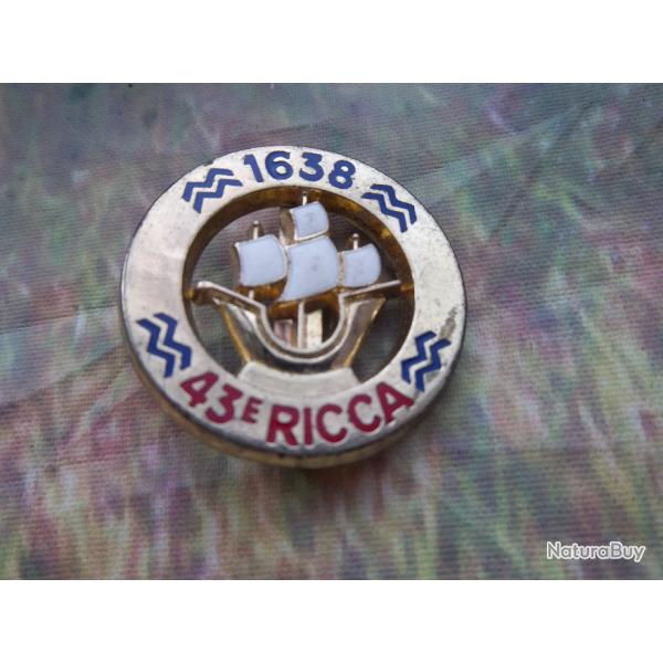 insigne 43 �me r�giment infanterie commandement corps d'arm�e Lille Nord