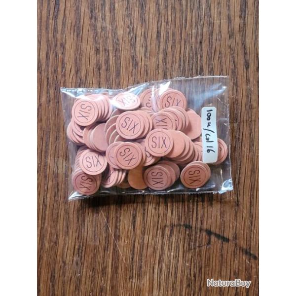 100 Cartons roses  de fermeture n�6, cal 16 ,