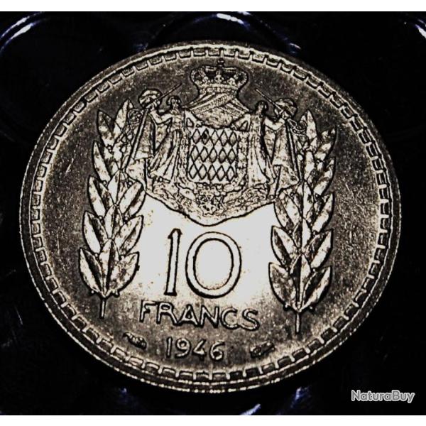 MONACO  LOUIS II piece de 10 francs turin 1946 sup