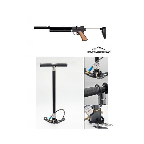 PACK-4 Pistolet PCP Snowpeak PP750L. R�gulateur , suppresseur int�gr�s. Calibre 4,5 mm 14 Joules.