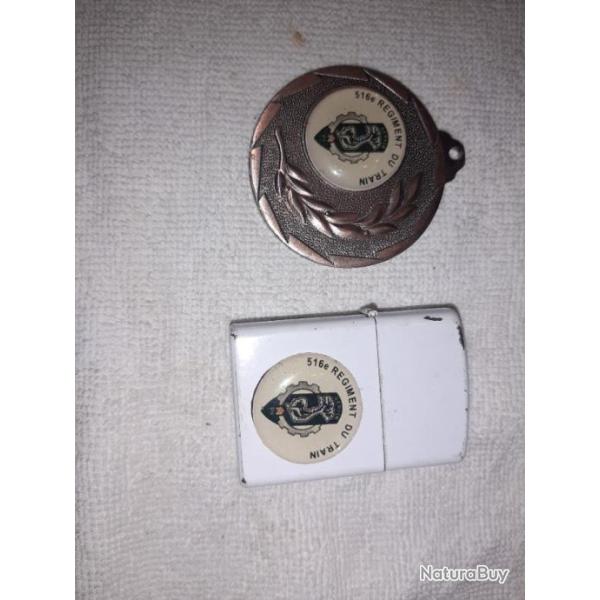 Lot objets 516i�me R�giment du Train