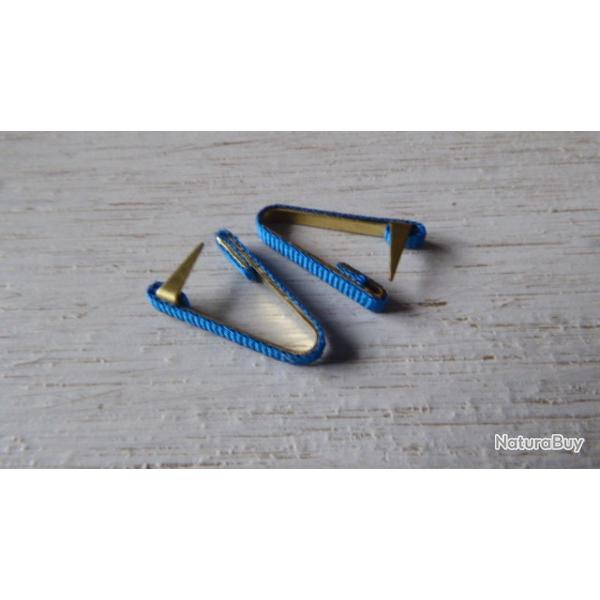 2 FIXE RUBAN BOUTONNIERE DE CHEVALIER DE L ORDRE NATIONAL DU MERITE NEUFS