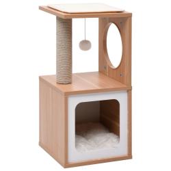 Arbre &agrave; chat meuble tour grimper jouet grattage grattoir escalade plateforme avec tapis &agrave; gratter e
