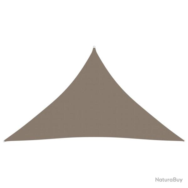 Voile toile d'ombrage parasol tissu oxford triangulaire 5 x 5 x 6 m taupe 02_0009919