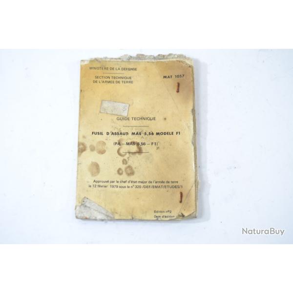 Guide technique FAMAS F1 5,56 Arm�e Fran�aise, 1980. MAT 1057