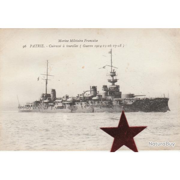 CPA -Marine Militaire.-  cuirass� � tourelles "PATRIE"  N�077