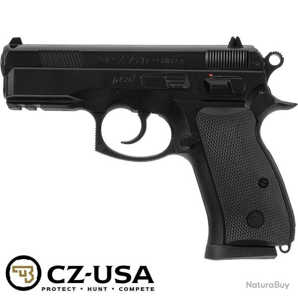 R�plique airsoft CZ 75D Compact pas cher - Pistolet � ressort 0.4 joule
