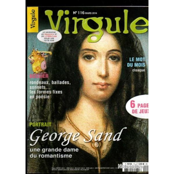 george sand une grande dame du  revue virgule le magazine de fran�ais et de litt�rature pour les