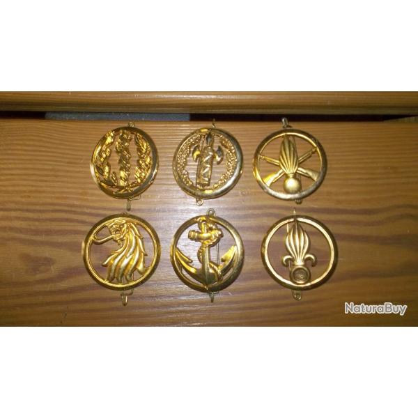 lot de six insignes de berets arm�e fran�aise lot 1