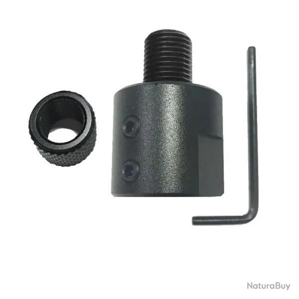 Adaptateur silencieux 1/2 UNF(1/2x20) pour canon non filet� - Diam�tre 12.7 � 20 mm