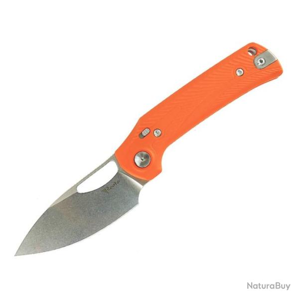 Couteau Pliant Reate PL-XE Orange Lame Drop Point Acier Nitro-V Manche G-10 Pivot Lock PL-XE REA173