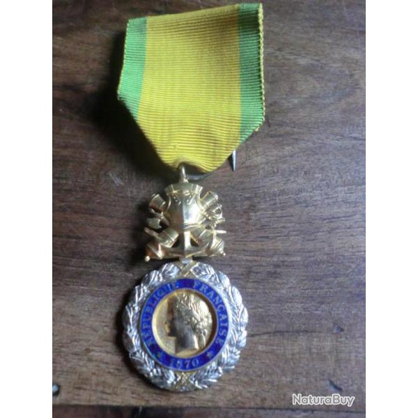 m�daille valeur et discipline �mail 1870