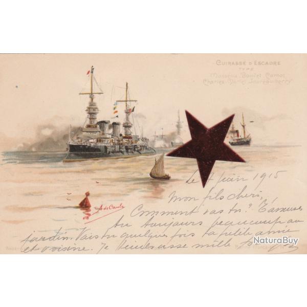 CPA - MARINE Militaire Fran�aise -CUIRASSE D'ESCADRE TYPE MASSENA BOUVET CARNOT N�071