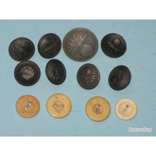 14-18 bleu horizon boutons 1915 infanterie / cavalerie