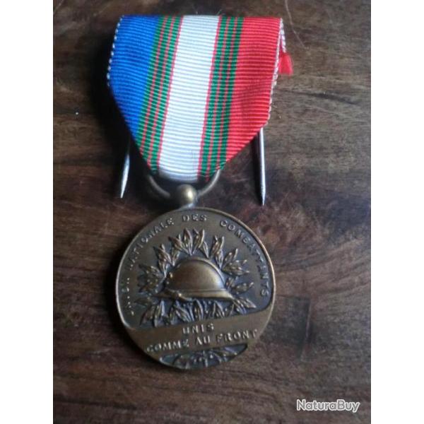 m�daille union nationale  des combattants unis comme au front