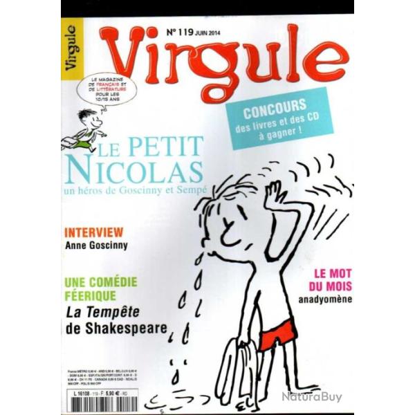le petit nicolas , shakespeare , goscinny   revue virgule le magazine de fran�ais et de litt�rature