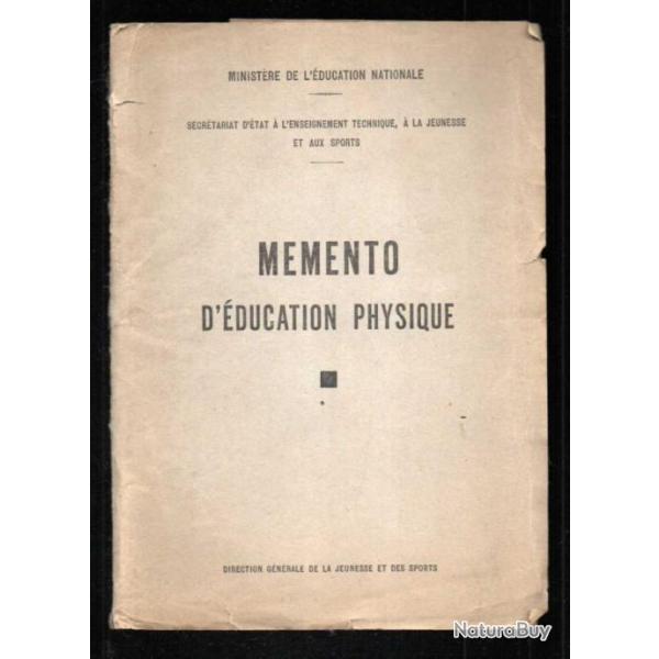 m�mento d'�ducation physique 1949
