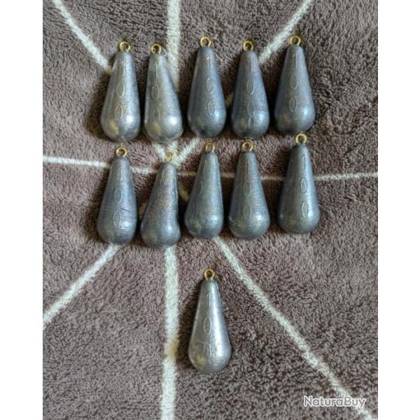 Lots 11 plombs poire 100 grammes