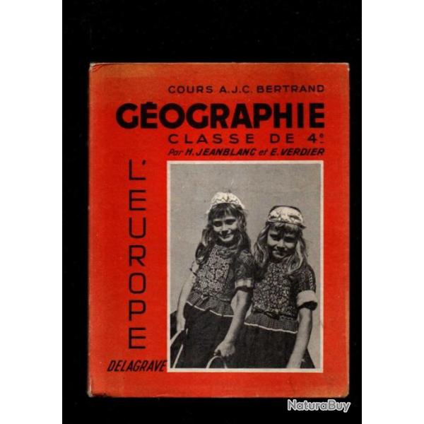 Scolaire ancien g�ographie l'europe (moins la france), classe de 4e par h.jeanblanc et e.verdier