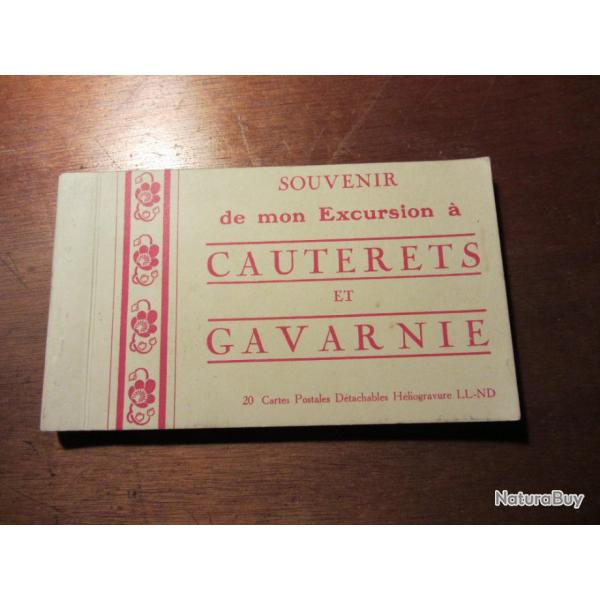 Carnet Cartes postales Cauterets et Gavarnie 1921