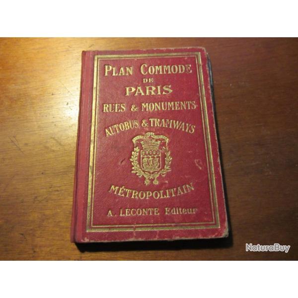 Plan commode de Paris - A. Leconte 1933