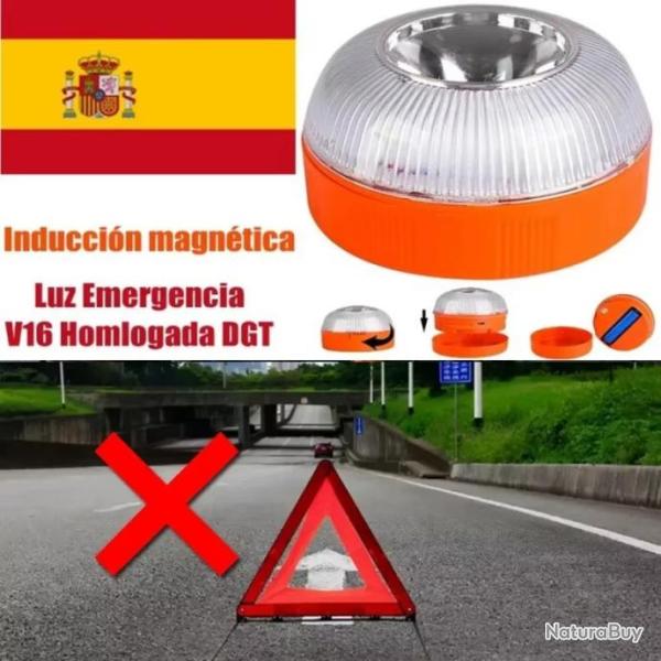 Gyrophare S�curit� Urgence Remplace Triangle Voiture Stroboscope Induction Magn�tique V16 Lampe Sign