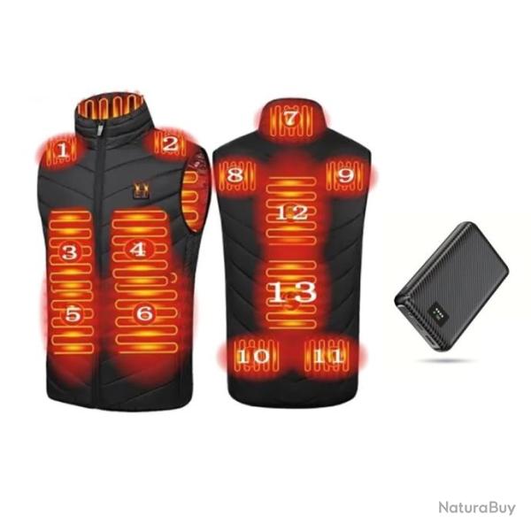 Batterie + Veste chauffante d'hiver �lectrique pour homme Hiver Chasse Randonn�e