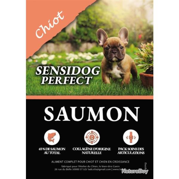 CROQUETTES SENSIDOG Perfect Chiot 6 Kg  65% de SAUMON (sans c�r�ales/Grain free)