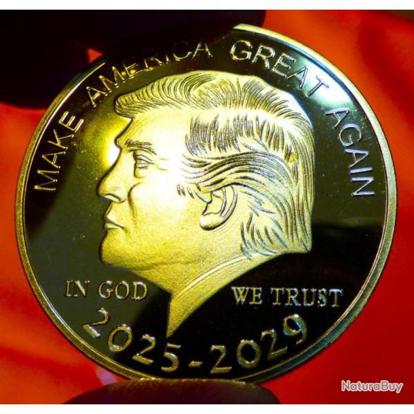 SUPERBE PIECE DE COLLECTION SOUS CAPSULE PLASTIQUE TRANCHE CRANTEE - NEUVE- PRESIDENT USA Mr TRUMP