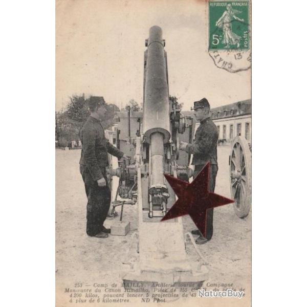 CPA-  CAMP de MAILLY artillerie lourde de campagne N�735