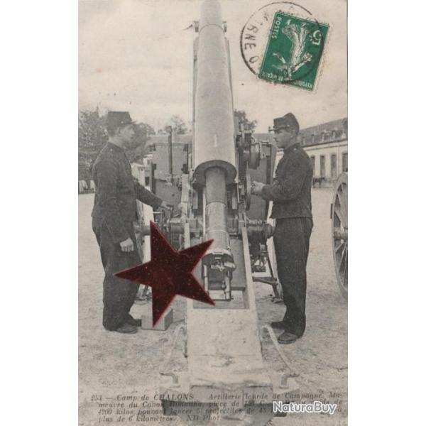 CPA-  CAMP de MAILLY artillerie lourde de campagne N�918