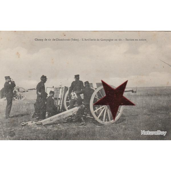 CPA-  Champ de tir Chambaran ( Isere ) Artillerie  de Campagne au tir-N�738