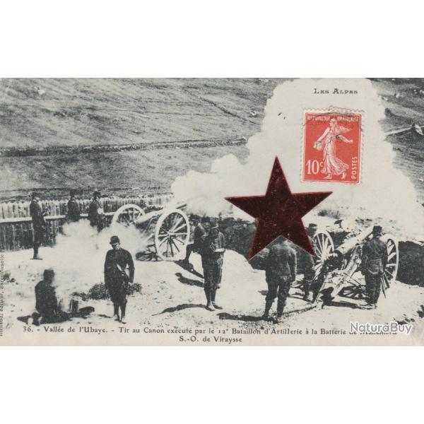 CPA - Vallee de lUbaye -Tir au Canon execute par le 12e Bataillon dArtillerie a la Batterie  N�395