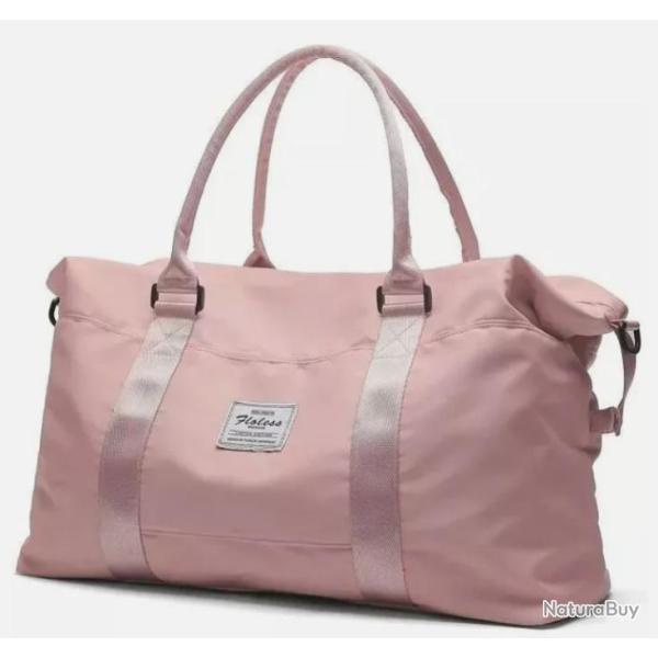 Sac de Voyage Femme L�ger - Grande Capacit�, Pliable, �tanche - Nylon Rose
