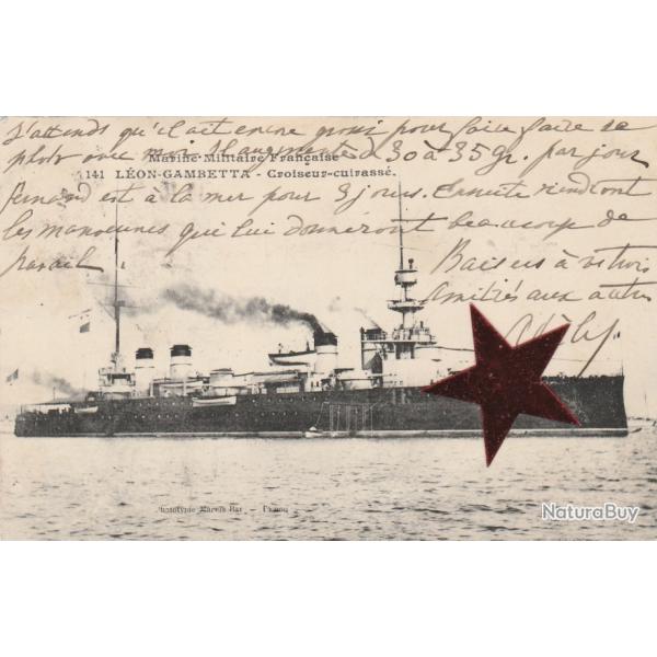 CPA - Marine Militaire Fran�aise - " LEON GAMBETTA " Croiseur cuirass� N�110