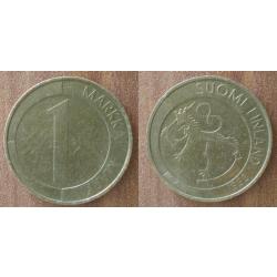 Finlande 1 Markka 1993 Piece Lion Mark