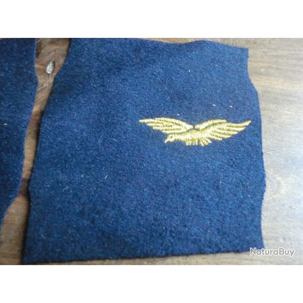 paire �cusson  brod�e  carr�e  arm�e de l air