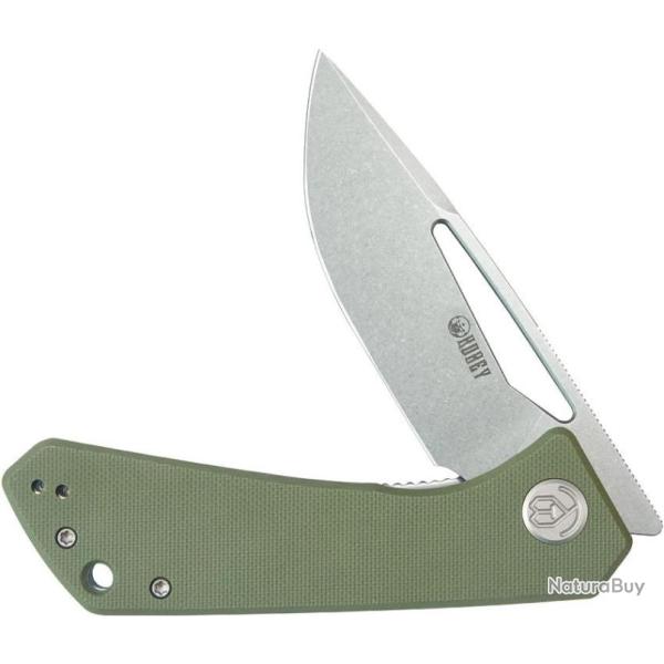 Couteau Pliant Kubey Thalia Green Lame Acier 14C28N Manche G-10 IKBS Liner Lock Clip KUB331M