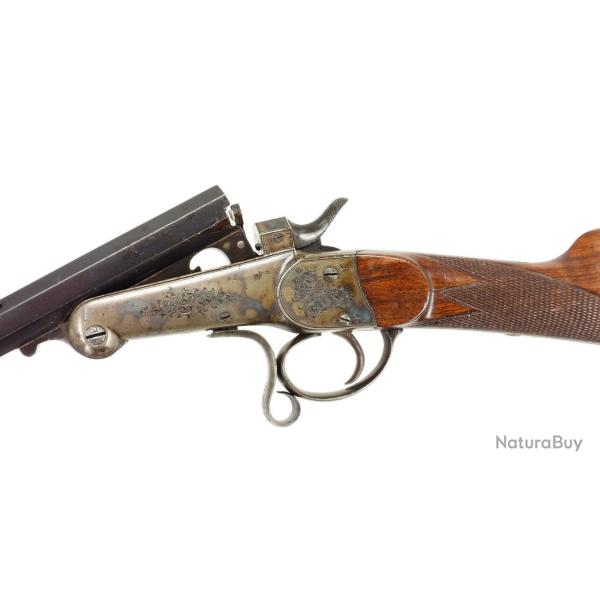 CARABINE DE CHASSE MONO COUP NAGEL & MENZ A STASBOURG & BADEN CALIBRE 9MM / 38 SHORT PERCUSSION CENT